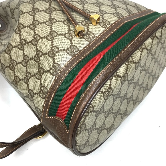 Authentic Gucci brown monogram coated canvas bucket bag - Picture 6 of 16